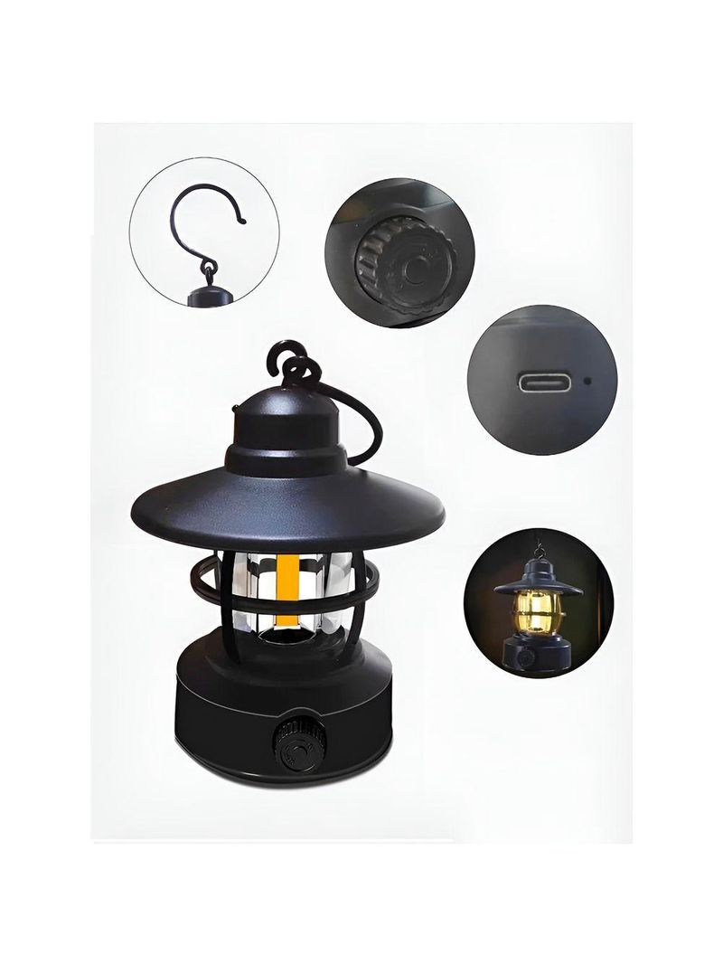 Luminária Formato Lampião Led Recarregável Resistente