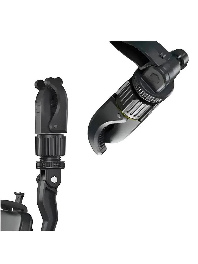 Suporte Gancho Preto Automotivo Rotação 360° - Ajustável E