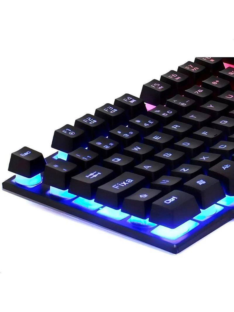 Teclado Gamer Semi-mecânico Rgb Abnt2 Com 12 Teclas Programáveis Com Fio Anti Ghosting