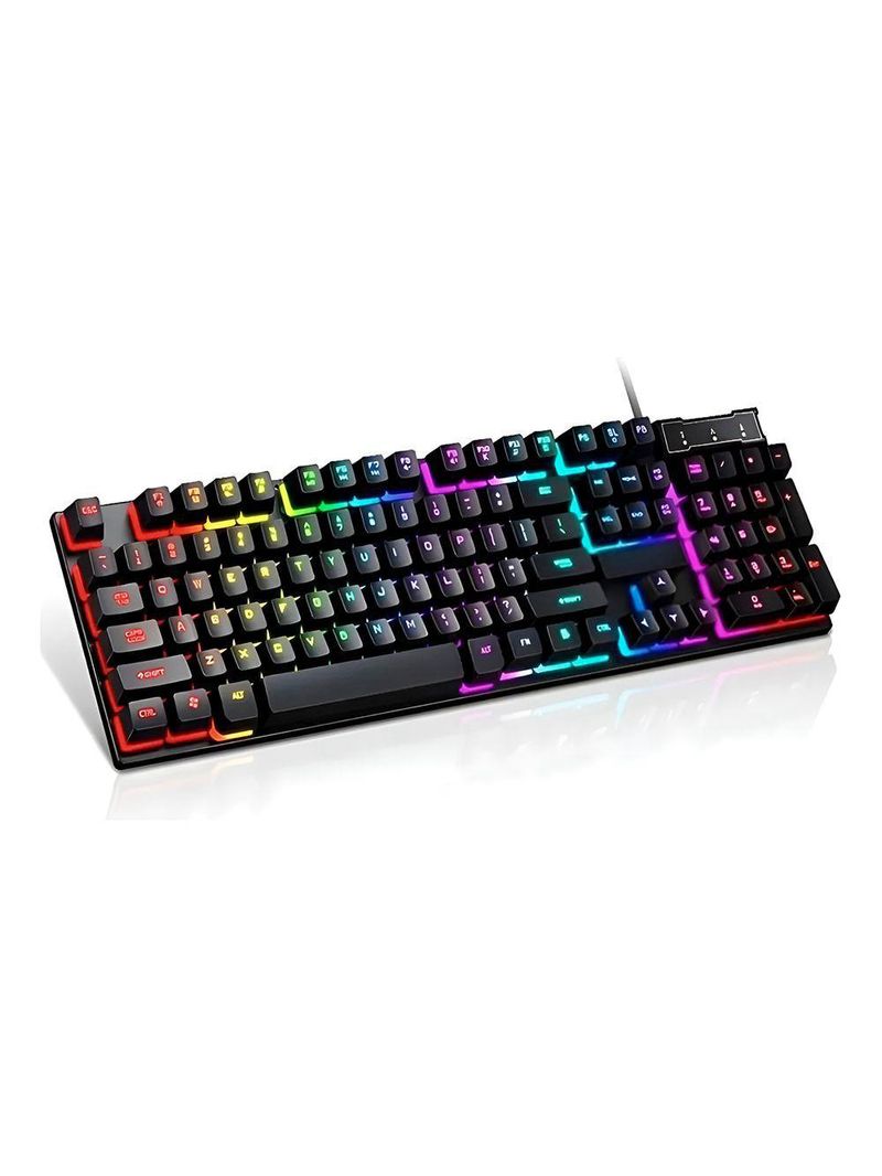 Teclado Gamer Semi-mecânico Rgb Abnt2 Com 12 Teclas Programáveis Com Fio Anti Ghosting