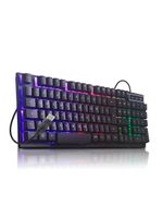 Teclado Gamer Semi-mecânico Rgb Abnt2 Com 12 Teclas Programáveis Com Fio Anti Ghosting
