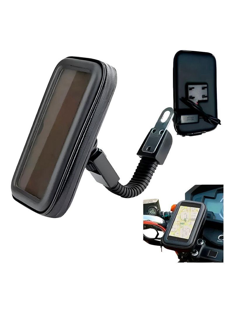 Suporte Capa Case Protetora Com Carregador - Fixação Segura 360° Para Bicicleta E Moto