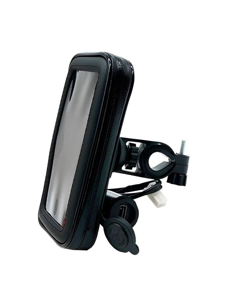 Suporte Capa Case Protetora Com Carregador - Fixação Segura 360° Para Bicicleta E Moto