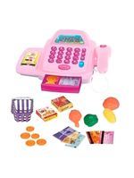 Brinquedo Caixa Registradora Acessórios Calculadora Diversão Modelo:rosa