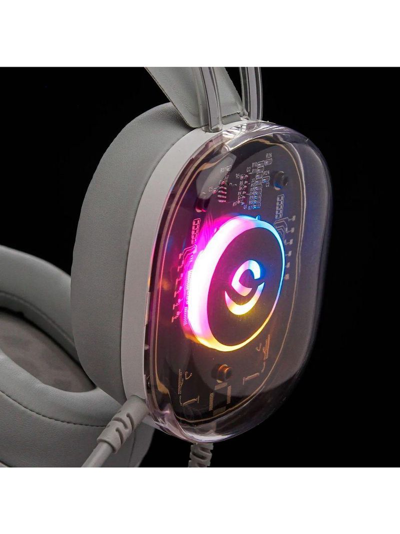 Headset Gamer Com Fio Fone De Ouvido Rgb - Gamer Over-ear Com Conexão P2 + Usb