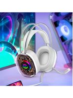 Headset Gamer Com Fio Fone De Ouvido Rgb - Gamer Over-ear Com Conexão P2 + Usb