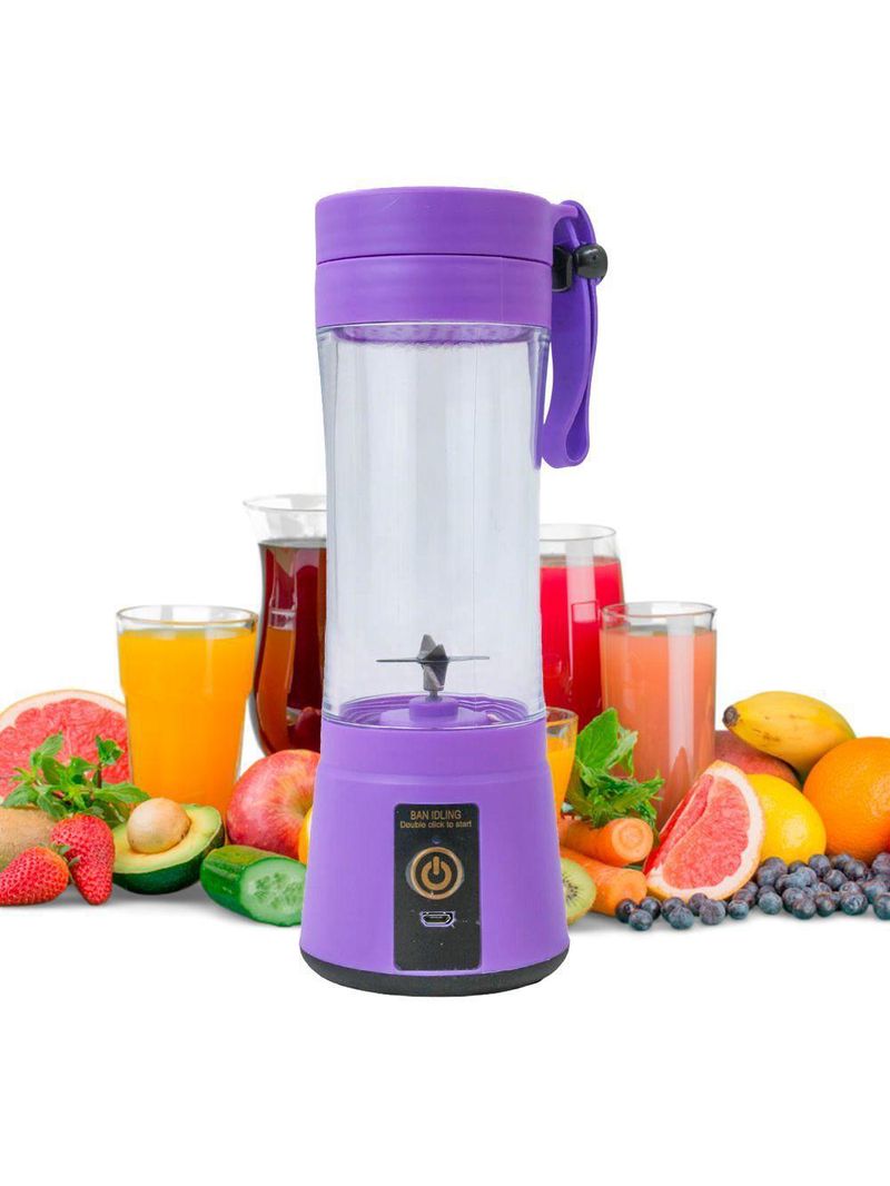 Mini Liquidificador Juice Cup Portátil Elétrico Suco - Tritura Frutas E Gelo Para Sucos Frescos Em Segundos lilás