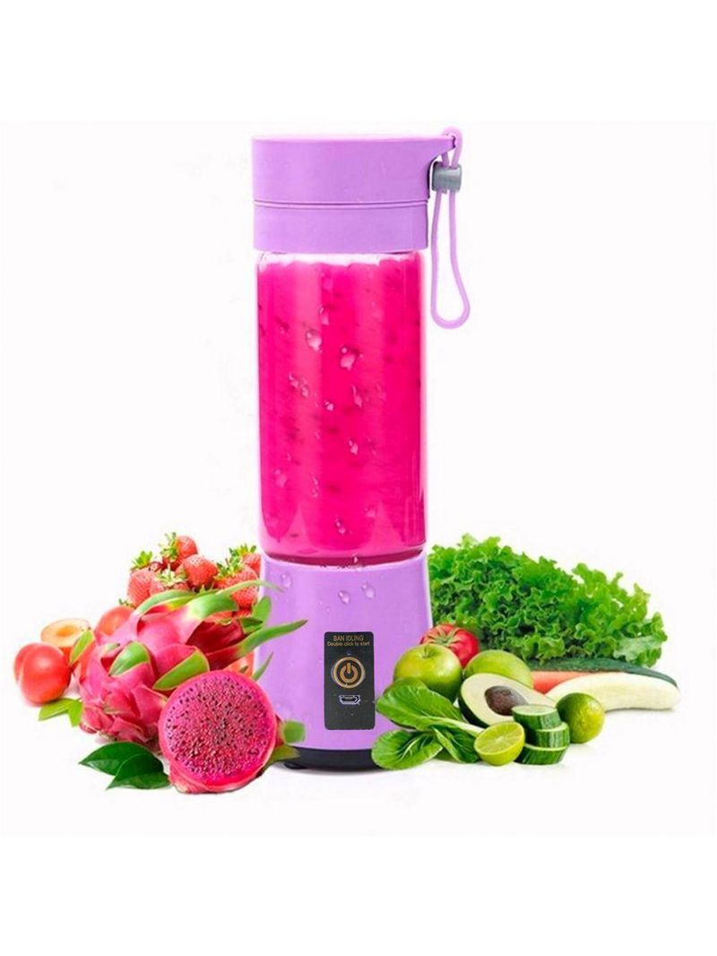 Mini Liquidificador Juice Cup Portátil Elétrico Suco - Tritura Frutas E Gelo Para Sucos Frescos Em Segundos lilás