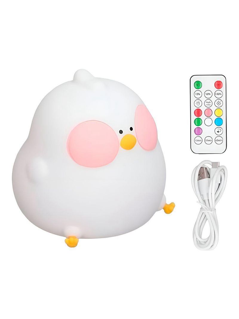 Luminária Decorativa De Mesa Galinha Led Silicone Luz