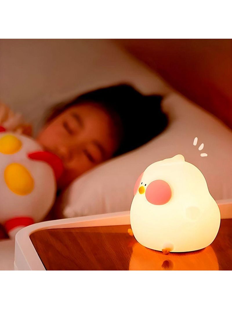 Luminária Decorativa De Mesa Galinha Led Silicone Luz