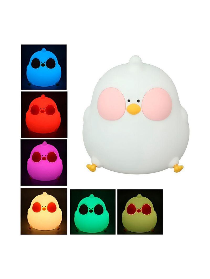Luminária Decorativa De Mesa Galinha Led Silicone Luz