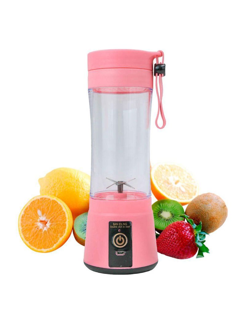 Mini Liquidificador Juice Cup Portátil Elétrico Suco - Tritura Frutas E Gelo Para Sucos Frescos Em Segundos rosa