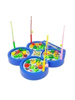 Brinquedo Pescaria Pega Peixe 32 Peixes 4 Varas Coloridos - Jogo De Pescaria Infantil Com Som