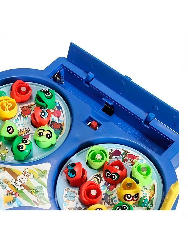 Brinquedo Pescaria Pega Peixe 32 Peixes 4 Varas Coloridos - Jogo De Pescaria Infantil Com Som