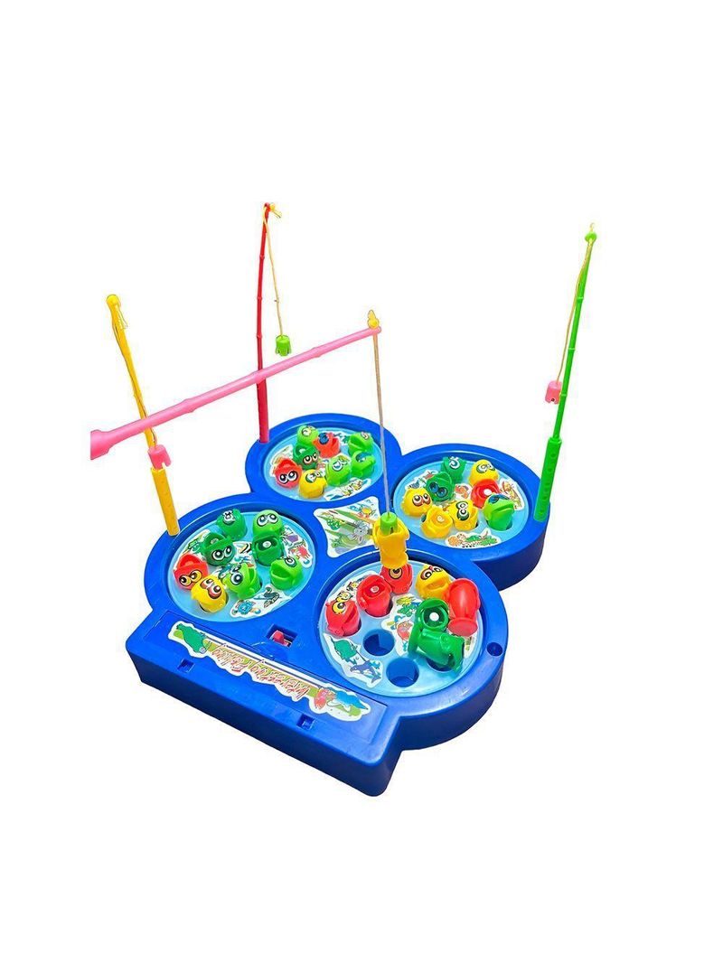 Brinquedo Pescaria Pega Peixe 32 Peixes 4 Varas Coloridos - Jogo De Pescaria Infantil Com Som
