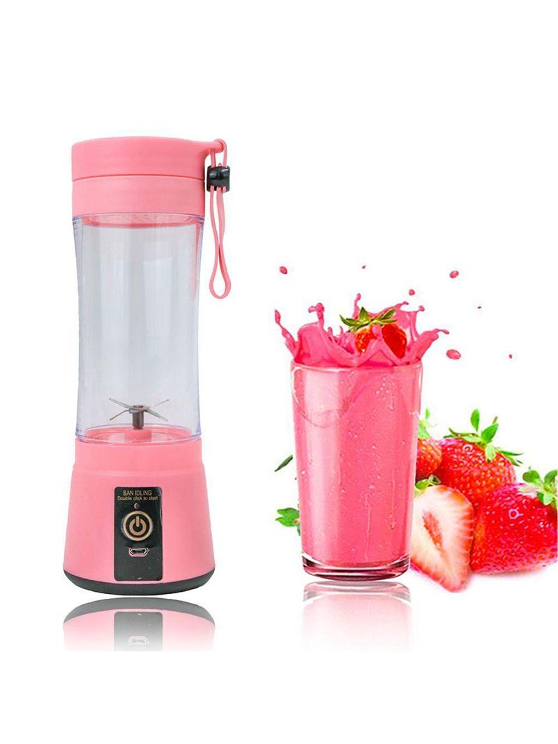 Mini Liquidificador Juice Cup Portátil Elétrico Suco - Tritura Frutas E Gelo Para Sucos Frescos Em Segundos rosa