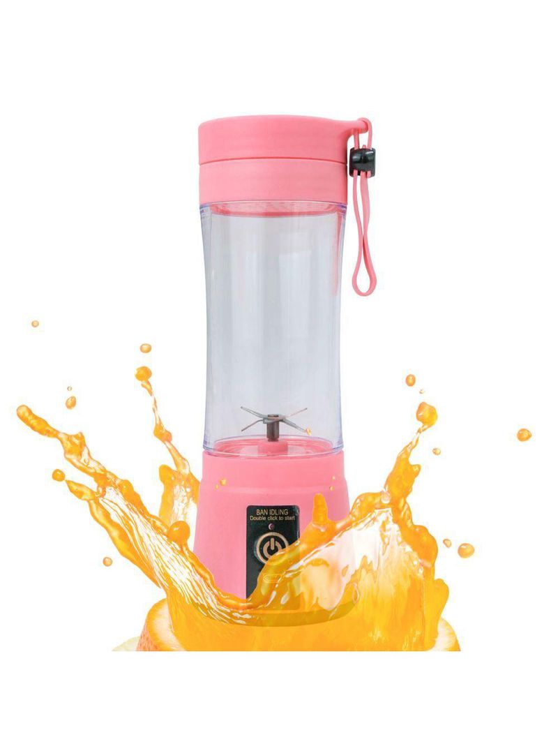 Mini Liquidificador Juice Cup Portátil Elétrico Suco - Tritura Frutas E Gelo Para Sucos Frescos Em Segundos rosa