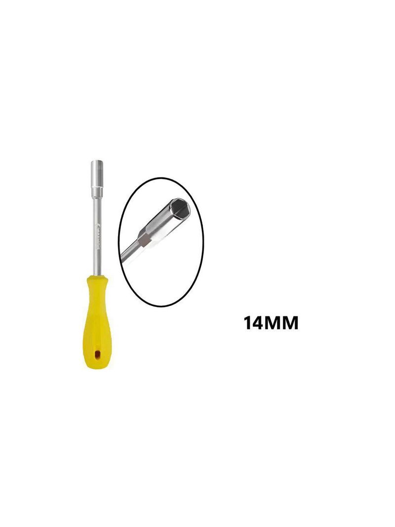 Chave Canhão Curta 14mm Curta Vazada Ferramenta Reparos