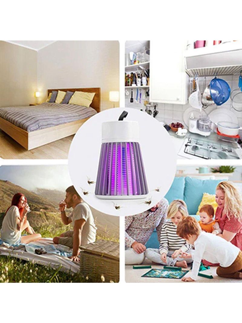 Luminária Led Repelente Elétrico Armadilha Luz Ultravioleta - Silenciosa, Segura E Eficiente