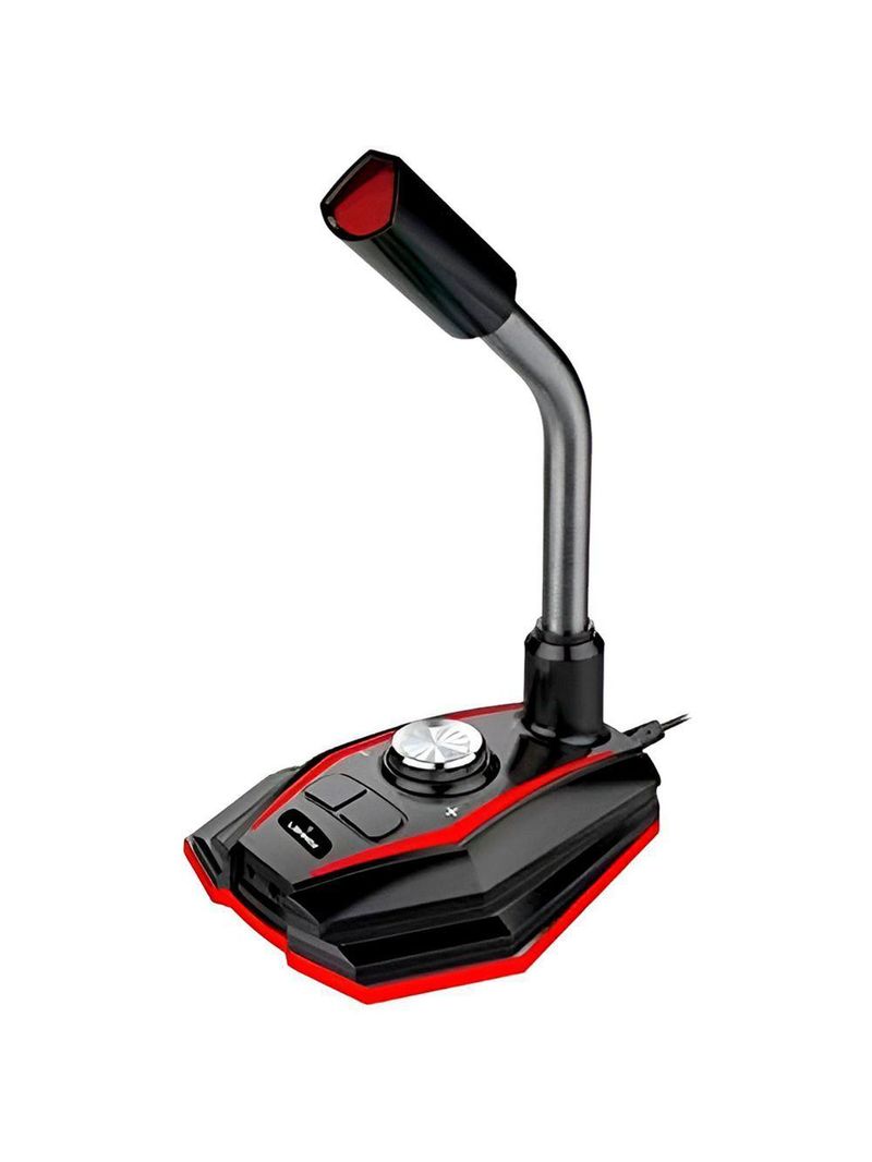 Microfone Gamer Usb Omnidirecional Com Led – áudio Claro Para Jogos, Lives E Gravações
