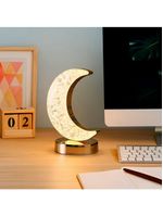 Luminária Formato Lua Decoração Led Quarto Iluminação - Atmosfera Romântica E Aconchegante