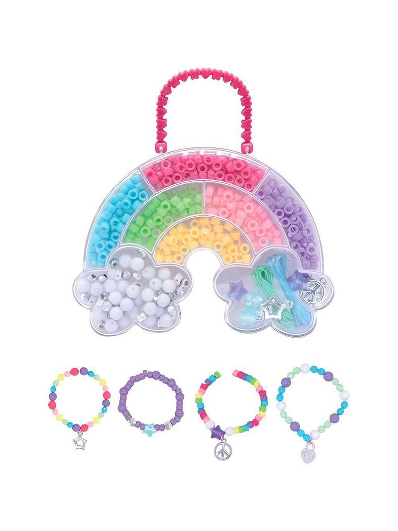 Kit Maleta Miçangas Bijuterias Pulseiras Coloridas - Crie Joias Exclusivas