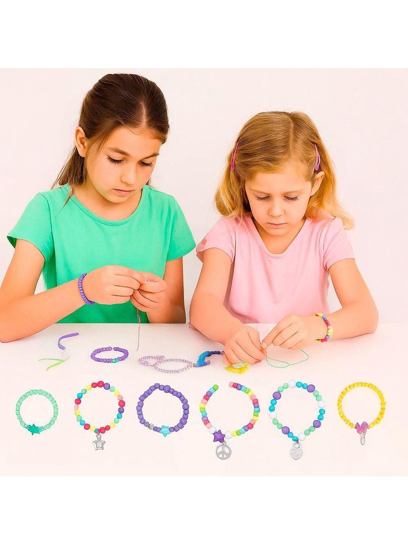 Kit Maleta Miçangas Bijuterias Pulseiras Coloridas - Crie Joias Exclusivas