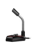 Microfone Gamer Usb Omnidirecional Com Led – áudio Claro Para Jogos, Lives E Gravações