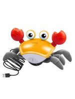 Caranguejo Fujão Brinquedo Bebê Infantil Musica Diversão Com Luzes Led verde água
