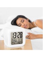 Relógio Cubo Digital Led Colorido Alarme Despertador De Cabeceira