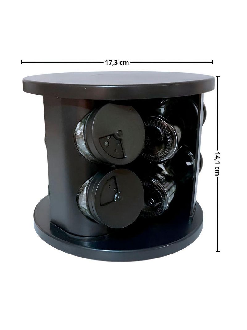 Porta Temperos Giratório 6 Potes Cozinha Organização