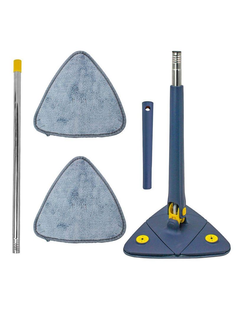 Mop Triangular Rodo Limpeza Giratório Ajustável Retrátil Refil