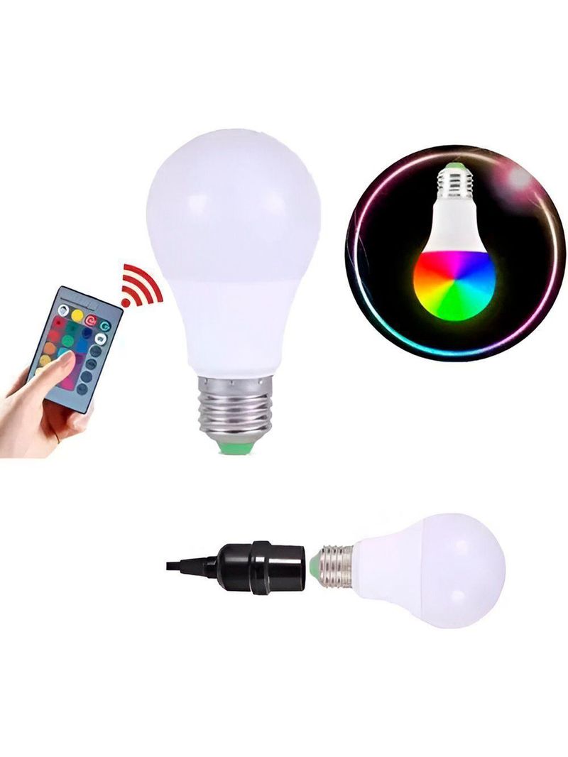Lâmpada Rgb Led 16 Cores Iluminação Festa Colorido - Iluminação Personalizada E Econômica