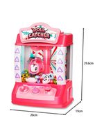 Mini Máquina De Ursinhos Pelúcia Joguinho Garra rosa