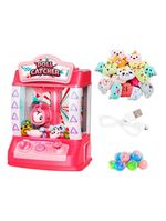 Mini Máquina De Ursinhos Pelúcia Joguinho Garra rosa