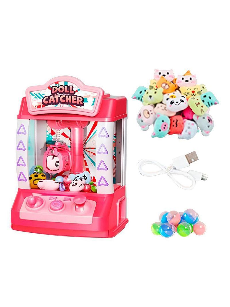 Mini Máquina De Ursinhos Pelúcia Joguinho Garra rosa