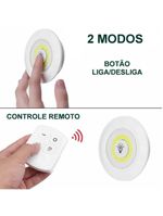 Luminária Lâmpada Led Fotocé C- Controle Remoto 3 Unid