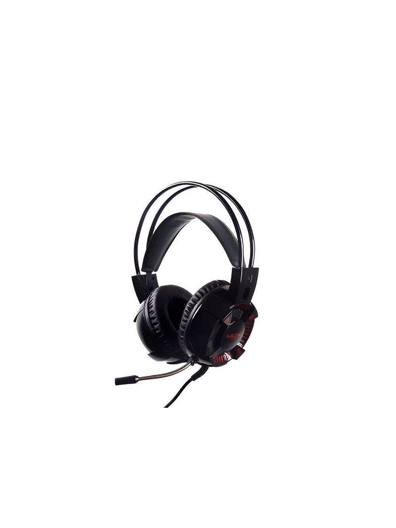 Headset Gamer Mo-hp50 Com Som Imersivo, Microfone Com Cancelamento De Ruído E Led Vermelho
