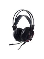 Headset Gamer Mo-hp50 Com Som Imersivo, Microfone Com Cancelamento De Ruído E Led Vermelho