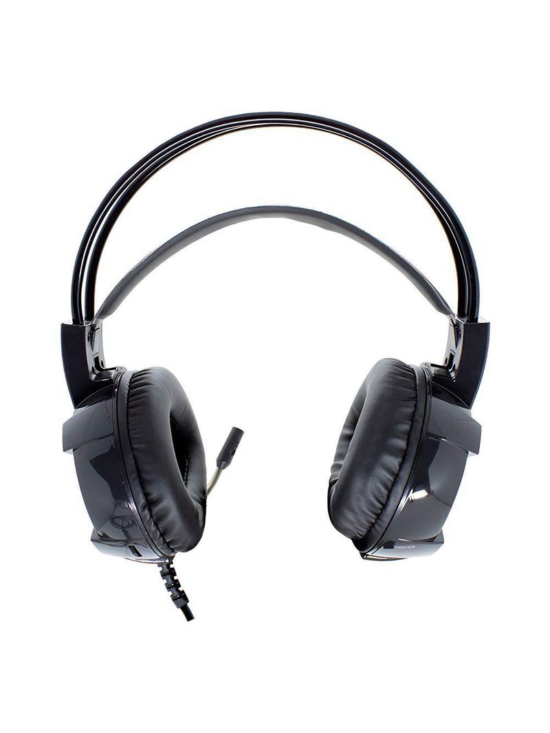 Headset Gamer Mo-hp50 Com Som Imersivo, Microfone Com Cancelamento De Ruído E Led Vermelho