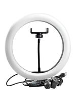 Ring Light 12” 30cm 240 Leds 10w Bivolt Com Suporte Para – 3 Modos De Luz 3200k–5500k Usb Foto Vídeo