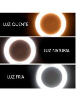 Ring Light 12” 30cm 240 Leds 10w Bivolt Com Suporte Para – 3 Modos De Luz 3200k–5500k Usb Foto Vídeo