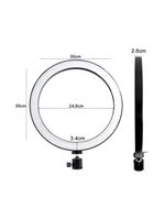 Ring Light 12” 30cm 240 Leds 10w Bivolt Com Suporte Para – 3 Modos De Luz 3200k–5500k Usb Foto Vídeo