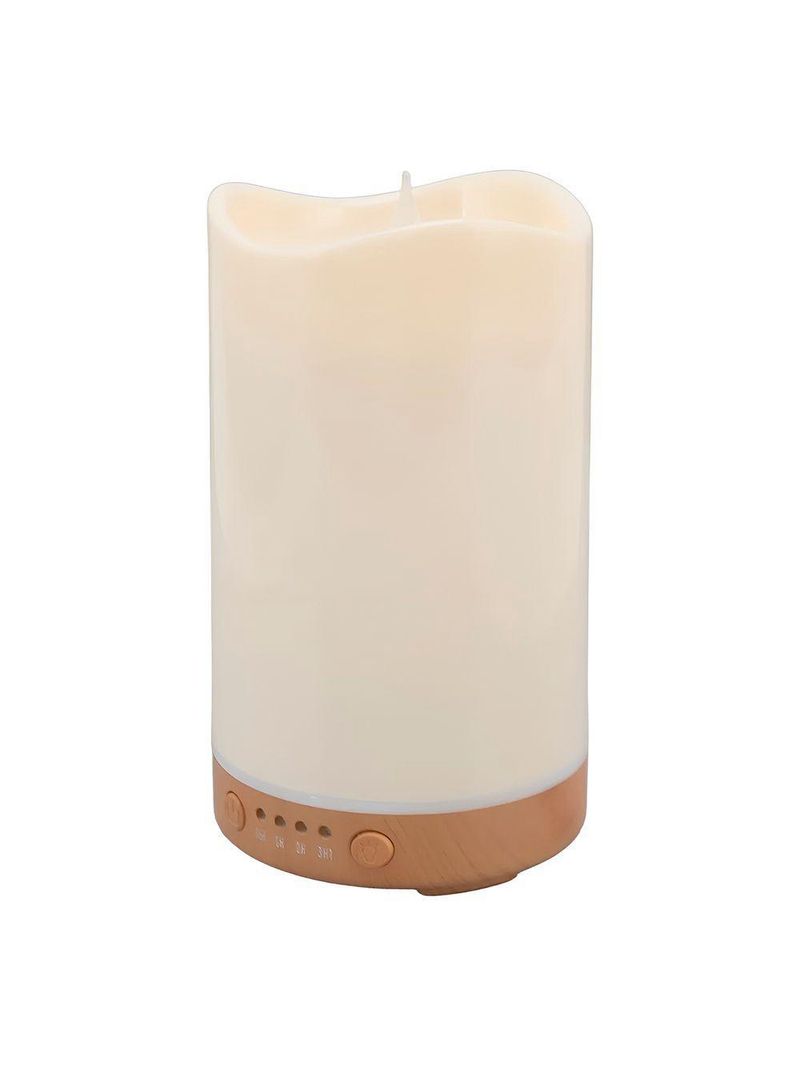 Difusor Umidificador Formato Vela Luz Led Rgb Aroma - Ambiente Mágico E Relaxante
