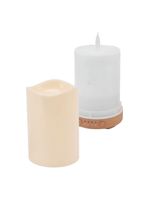 Difusor Umidificador Formato Vela Luz Led Rgb Aroma - Ambiente Mágico E Relaxante