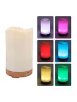 Difusor Umidificador Formato Vela Luz Led Rgb Aroma - Ambiente Mágico E Relaxante