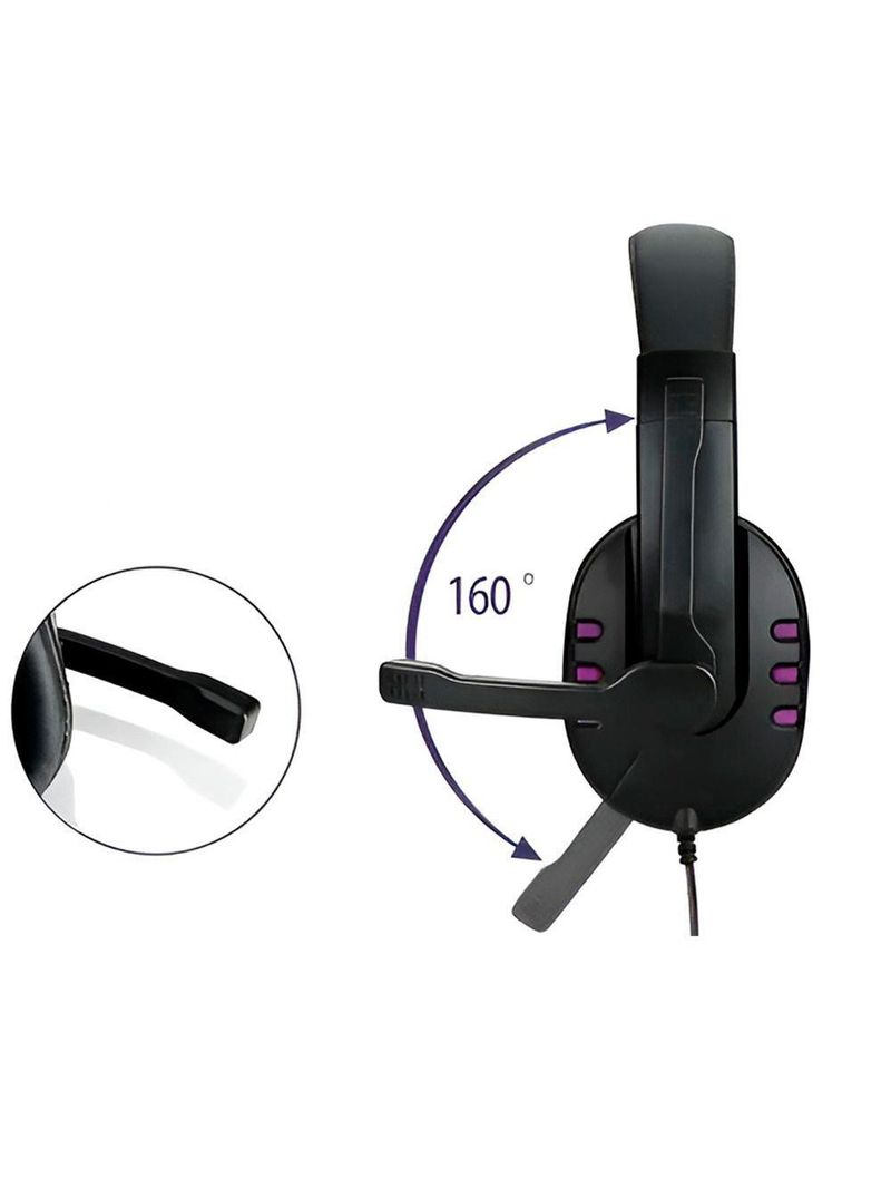 Fone Headset Gamer Com Fio Luz Rgb Microfone Jogos