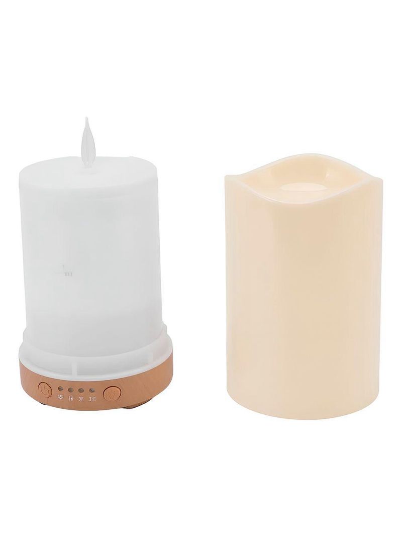 Difusor Umidificador Formato Vela Luz Led Rgb Aroma - Ambiente Mágico E Relaxante
