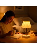Abajur Luminária De Mesa Led Recarregável Retrátil - Portátil Recarregável Com Touch 3 Níveis De Luz Usb 3000
