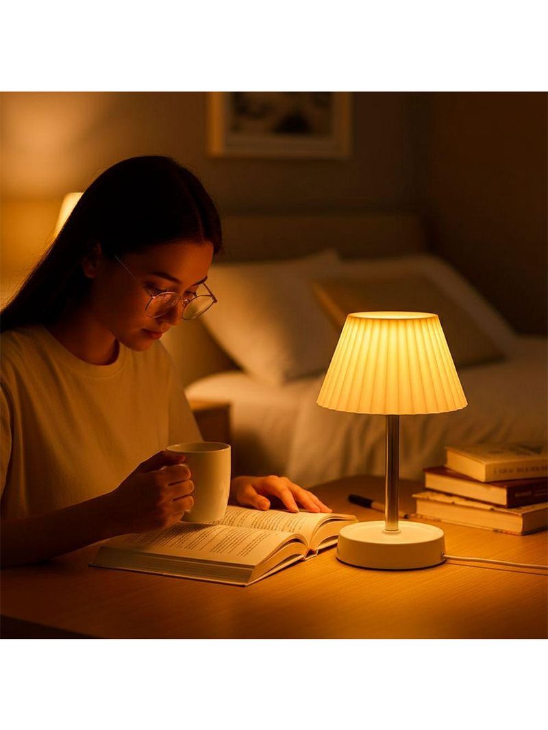 Abajur Luminária De Mesa Led Recarregável Retrátil - Portátil Recarregável Com Touch 3 Níveis De Luz Usb 3000